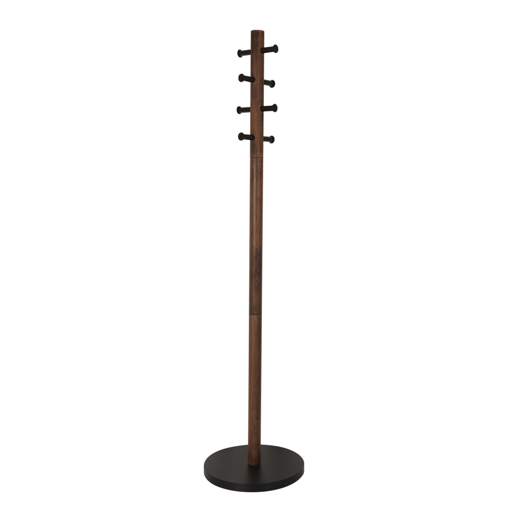 Portemanteau sur pied en bois noyer à 8 crochets 165cm — vue 3