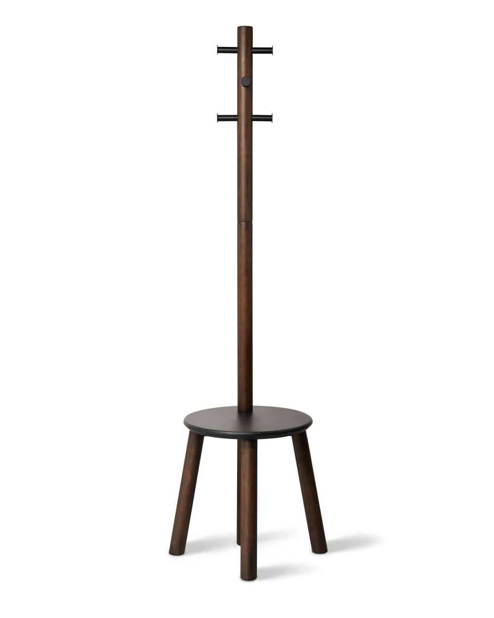 Taburete y perchero con 6 ganchos alt 165cm