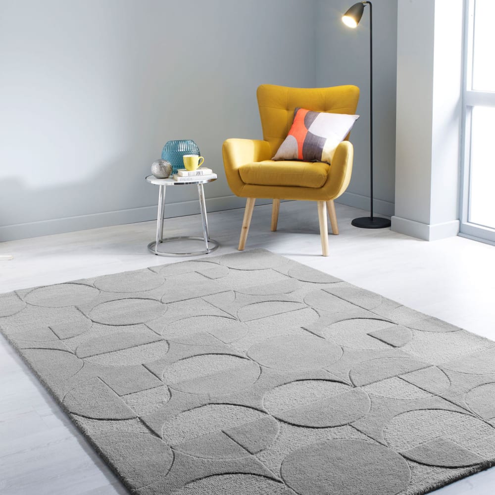 Tapis en laine grise 120x170cm — vue 3