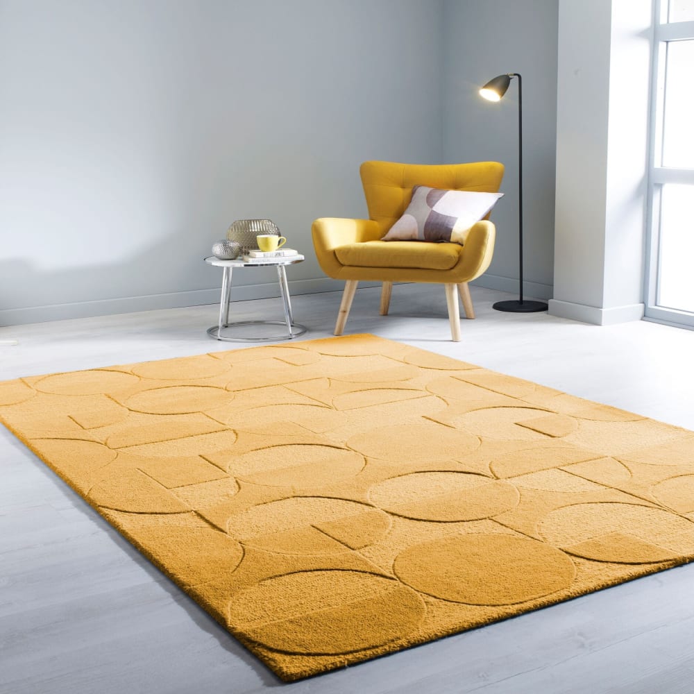 Tapis en laine ocre 160x230cm - Maisons du Monde