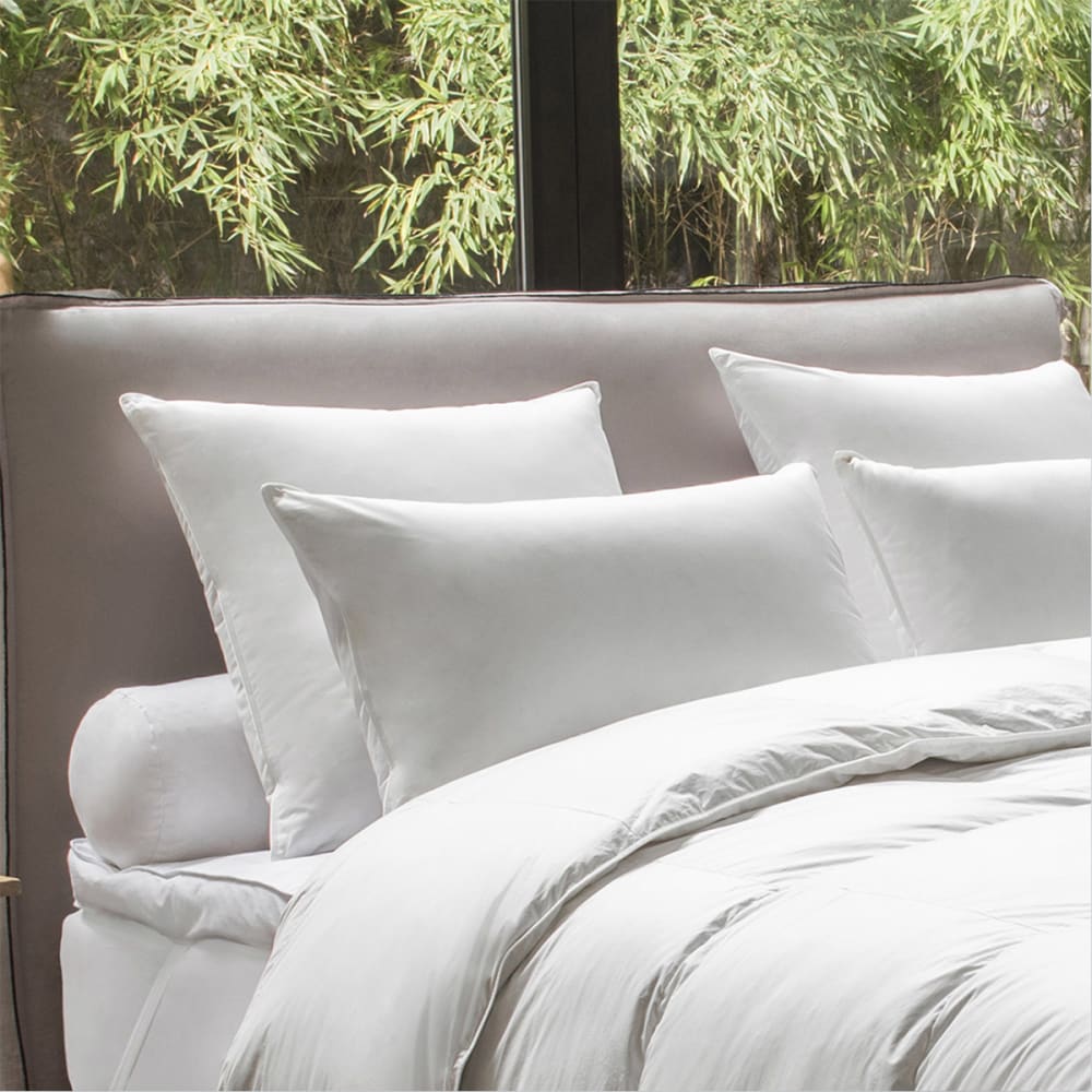 Oreiller enveloppe coton biologique - 50% duvet canard et oie - medium - Maisons du Monde