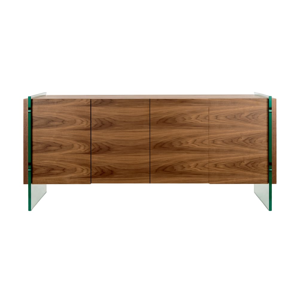 Credenza in legno di noce e vetro temperato - Angel Cerda