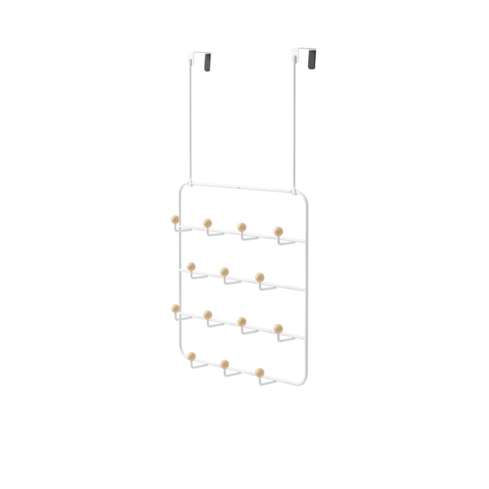 Organiseur fixation murale ou dessus de porte en métal blanc — vue 3
