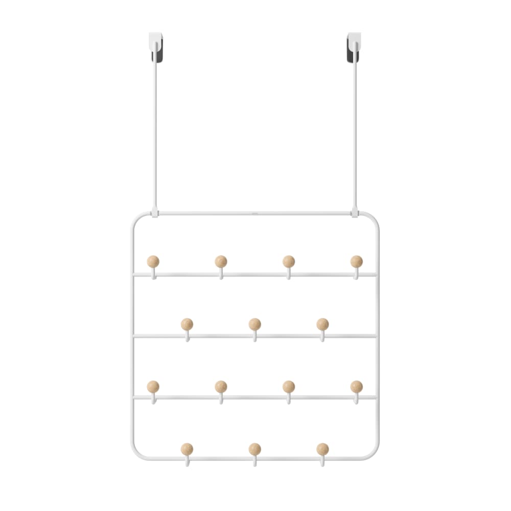 Organiseur fixation murale ou dessus de porte en métal blanc — vue 4