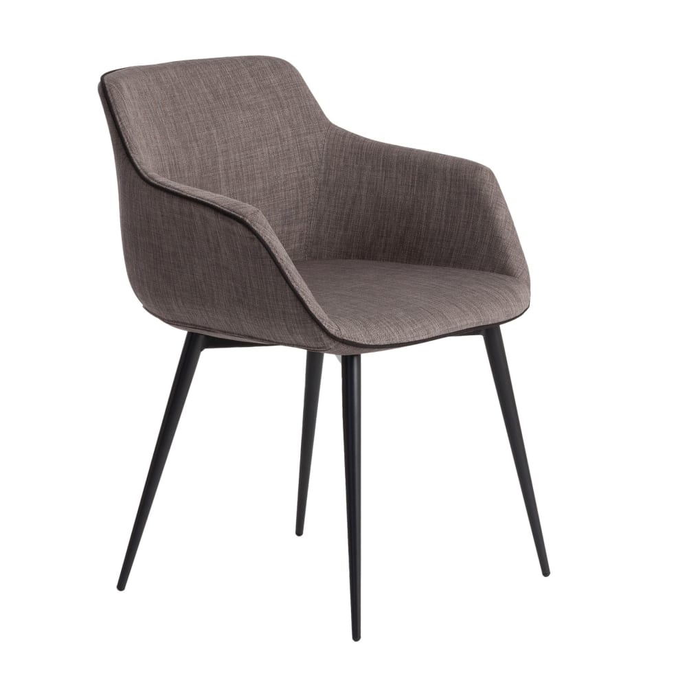 Chaise en tissu gris foncé