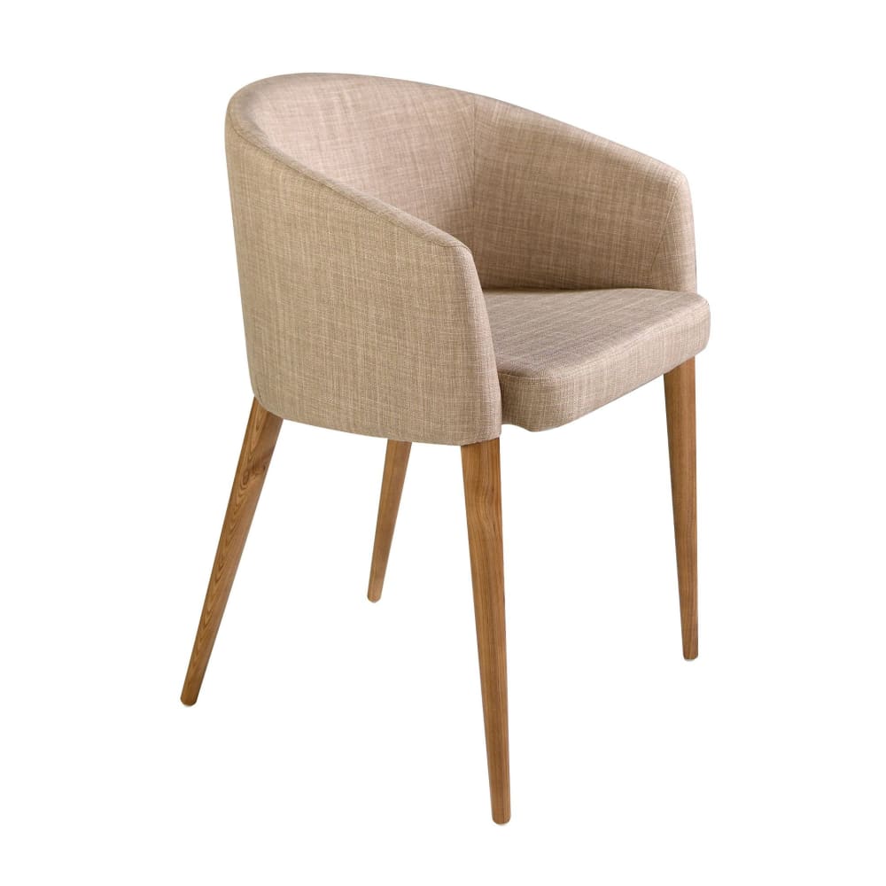 Chaise en tissu beige