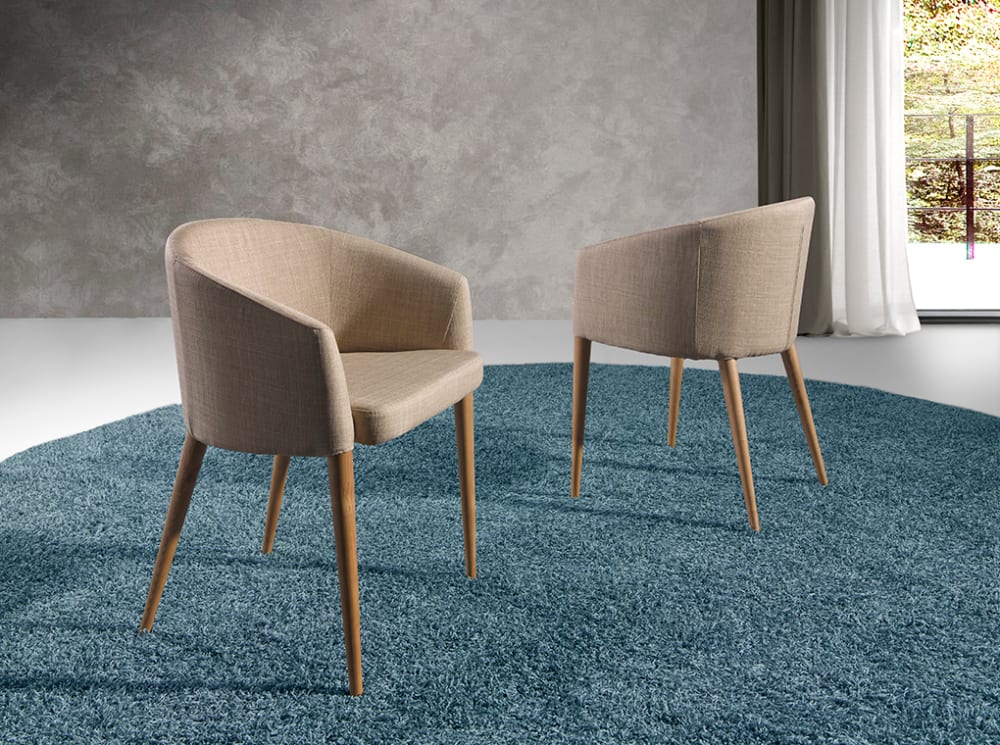 Esstischstuhl aus gepolstertem Stoff - Maisons Du Monde