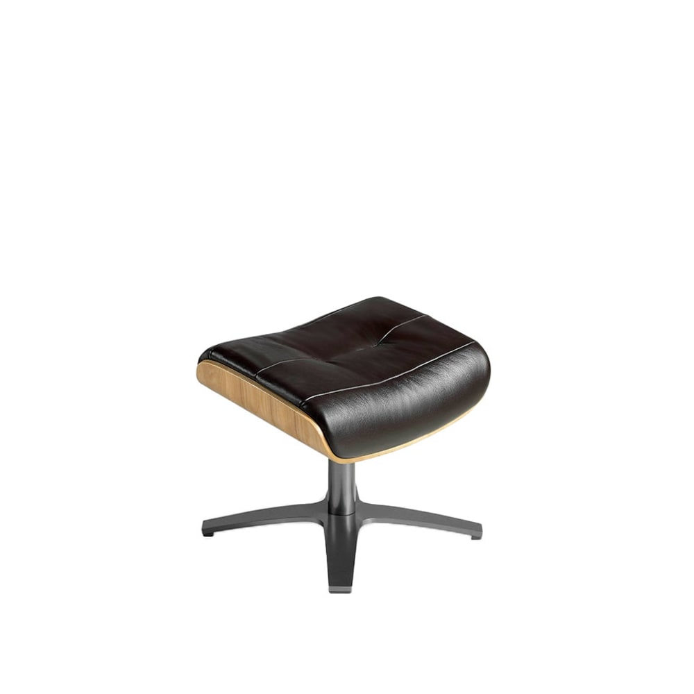Pouf pivotant rembourré - cuir