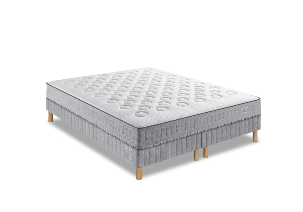Ens 160x200 matelas h23 ressort ensachés, ferme, 2 sommiers - Maisons du Monde