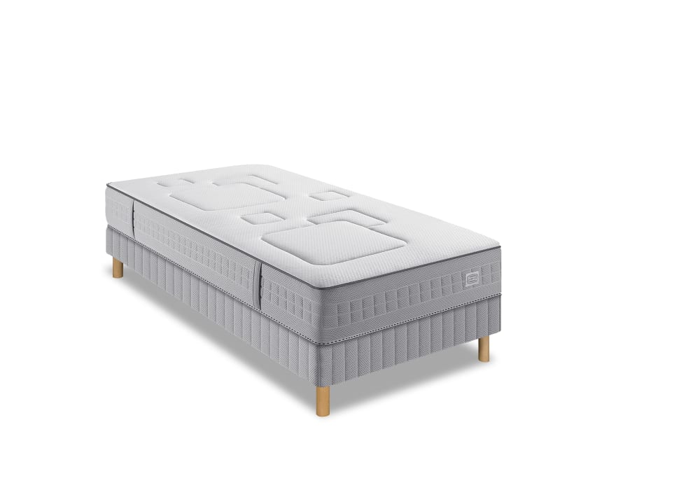 Ens 90x190 matelas h25 ressort ensachés, ferme, sommier - Maisons du Monde
