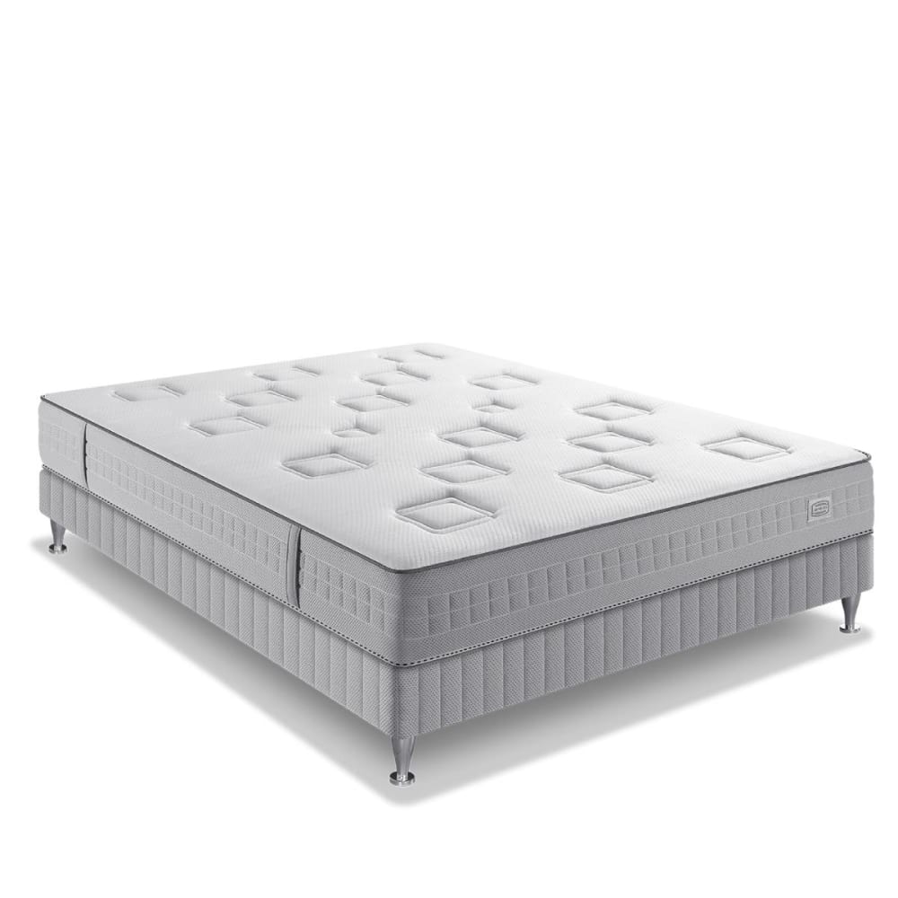 Ens 160x200 matelas H24 ressort ensachés, très ferme, sommier