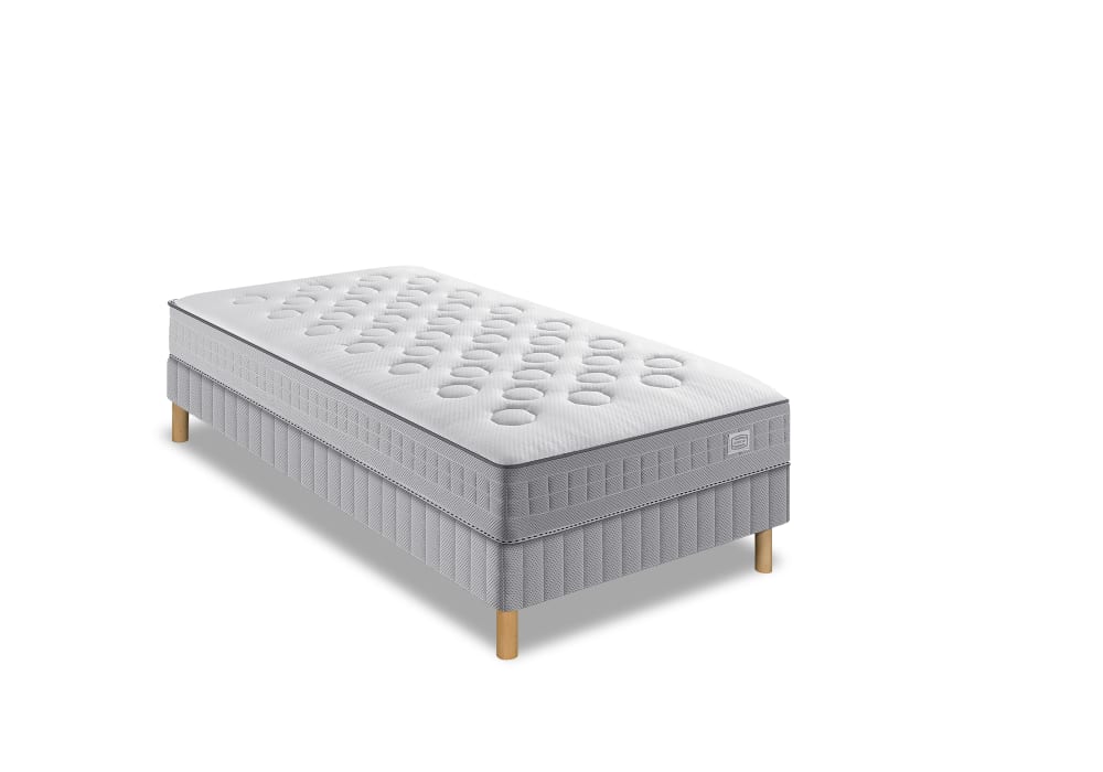 Ens 90x200 matelas h23 ressort ensachés, ferme, sommier - Maisons du Monde