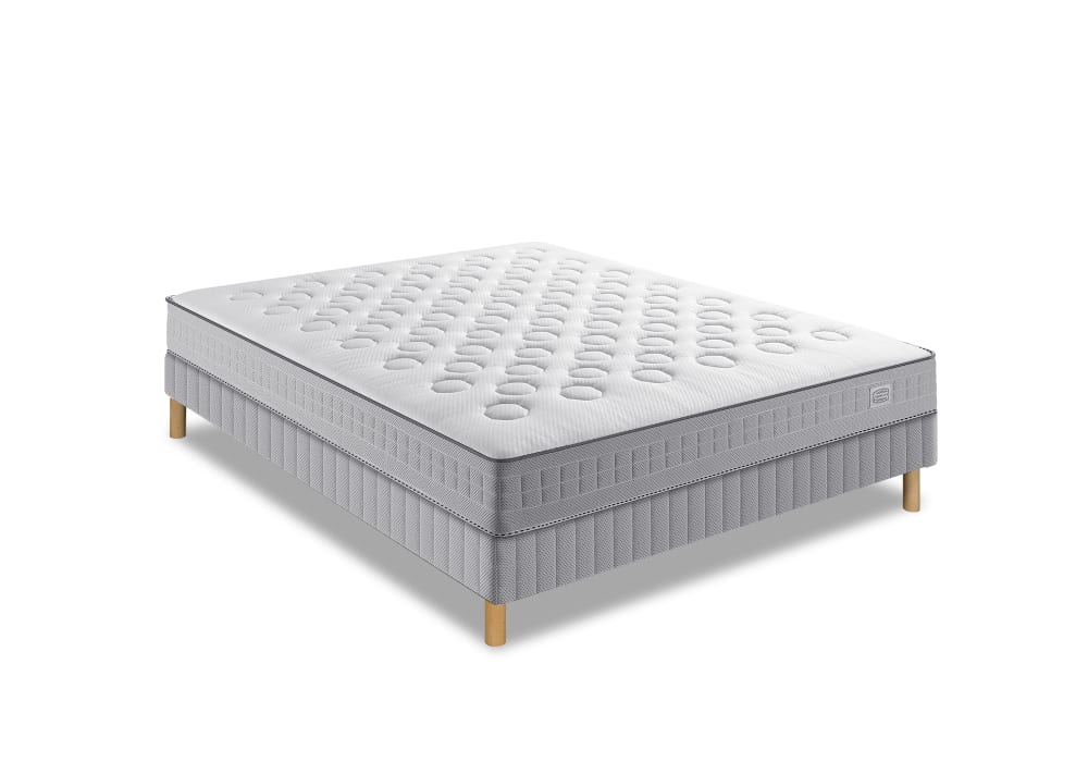 Ens 140x190 matelas h23 ressort ensachés, ferme, sommier - Maisons du Monde