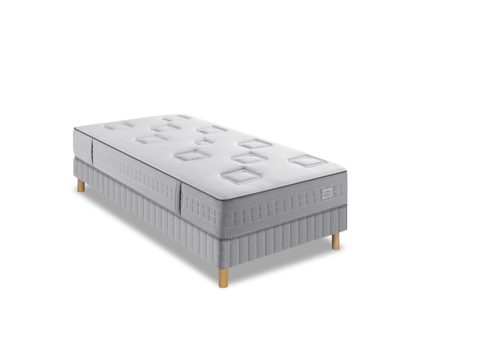 Ens 90x200 matelas h24 ressort ensachés, très ferme, sommier - Maisons du Monde