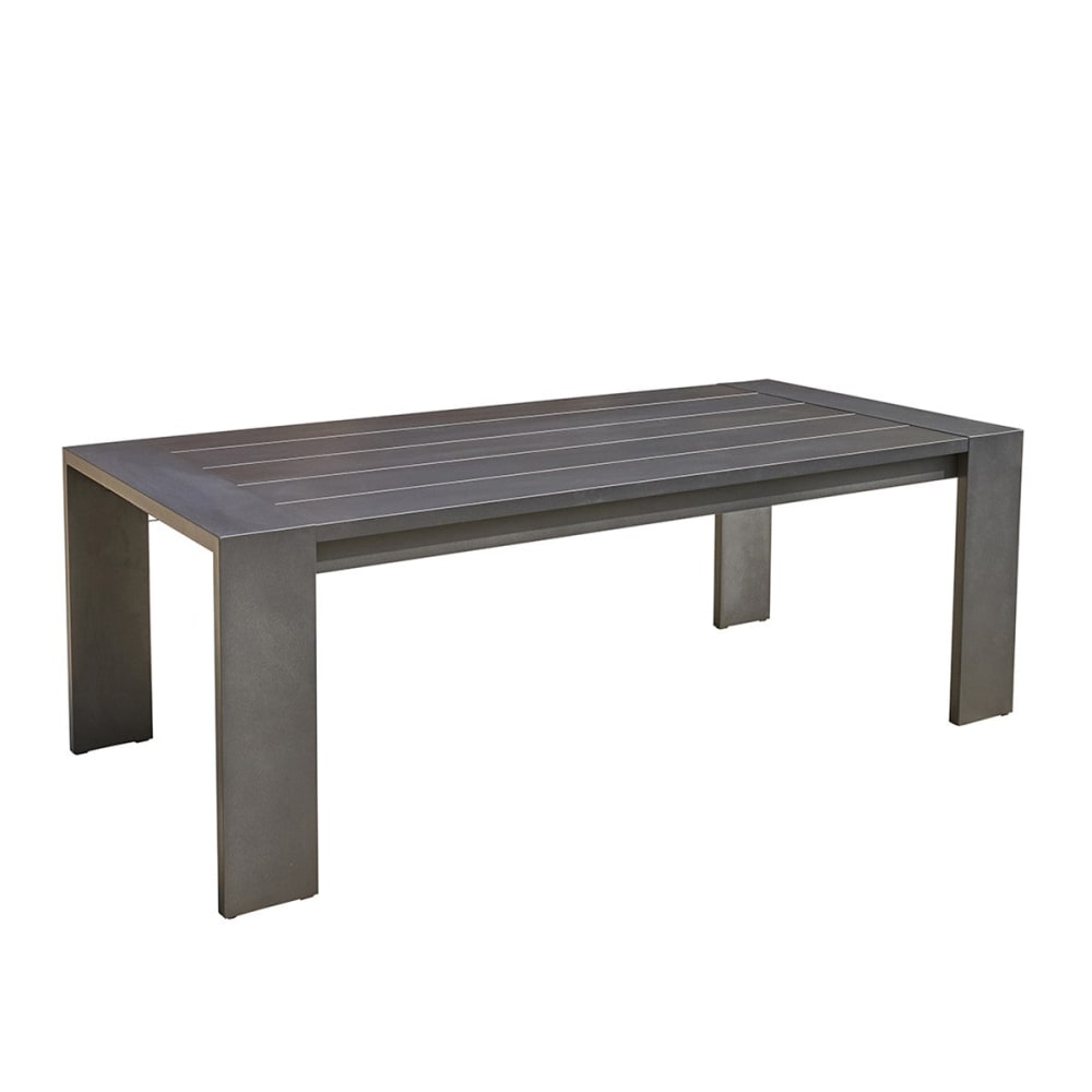 Table de jardin en aluminium noir 6 pers.