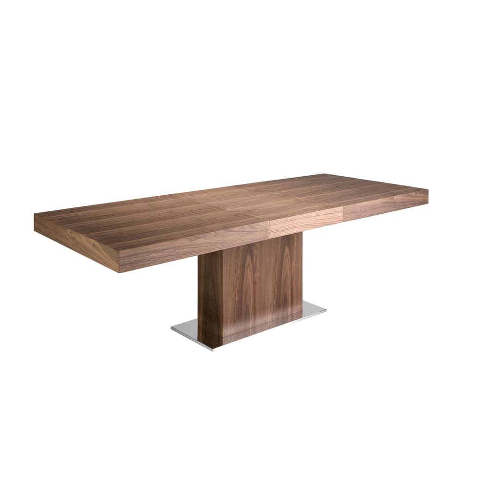 Table à manger à rallonge rectangulaire noyer