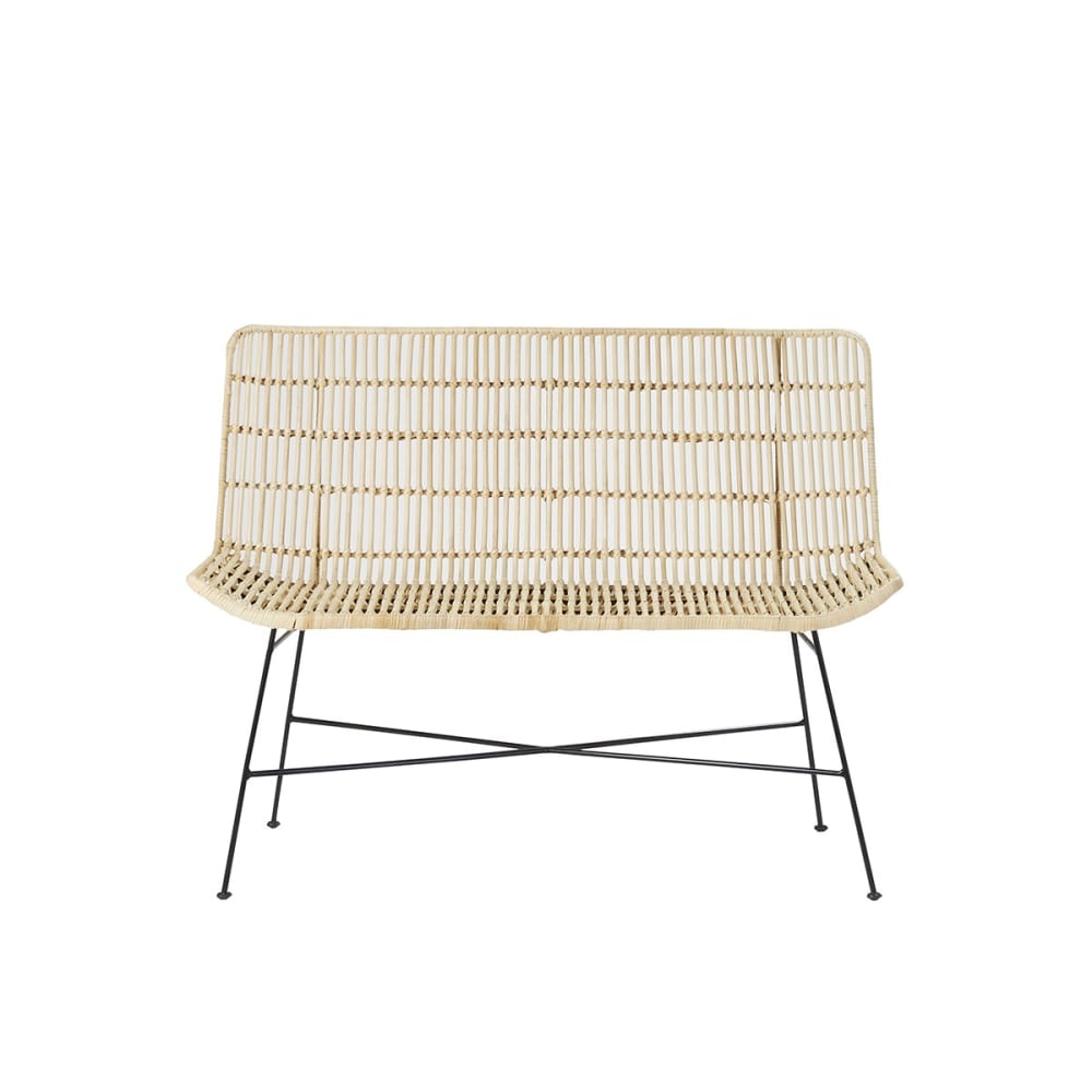 banquette en rotin et