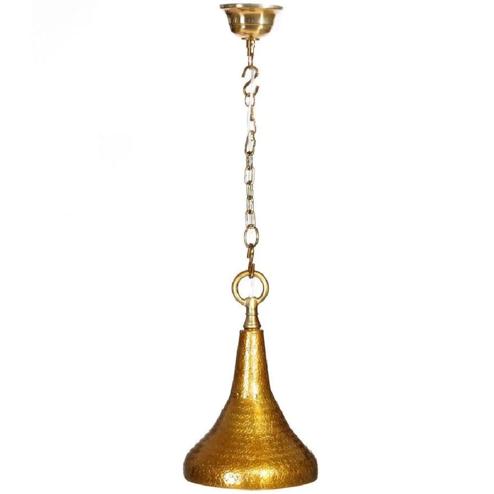 DENZZO Suspension Cloche en métal doré 35 cm En métal Dimensions hors câble de suspension: 23 x 23 x 35 cm 220- 240 V - 50 Hz - E27, Max. 40W
