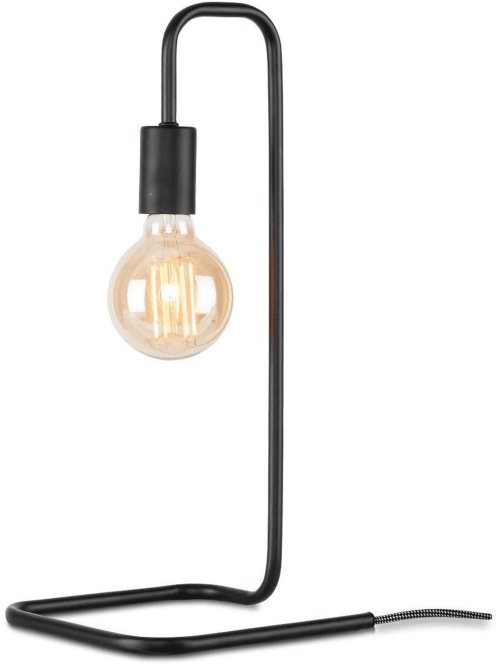 Lampe de table en fer noir H45cm