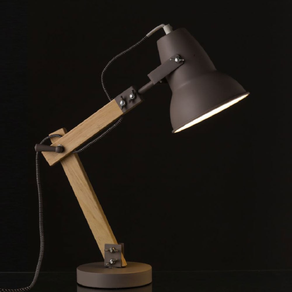 Lampe en bois et métal - Maisons du Monde