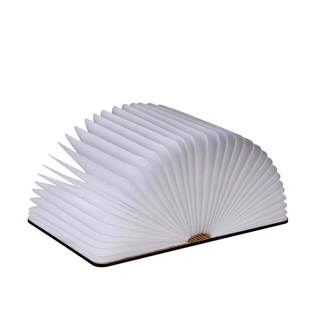 Lampe à poser livre led couverture en bois