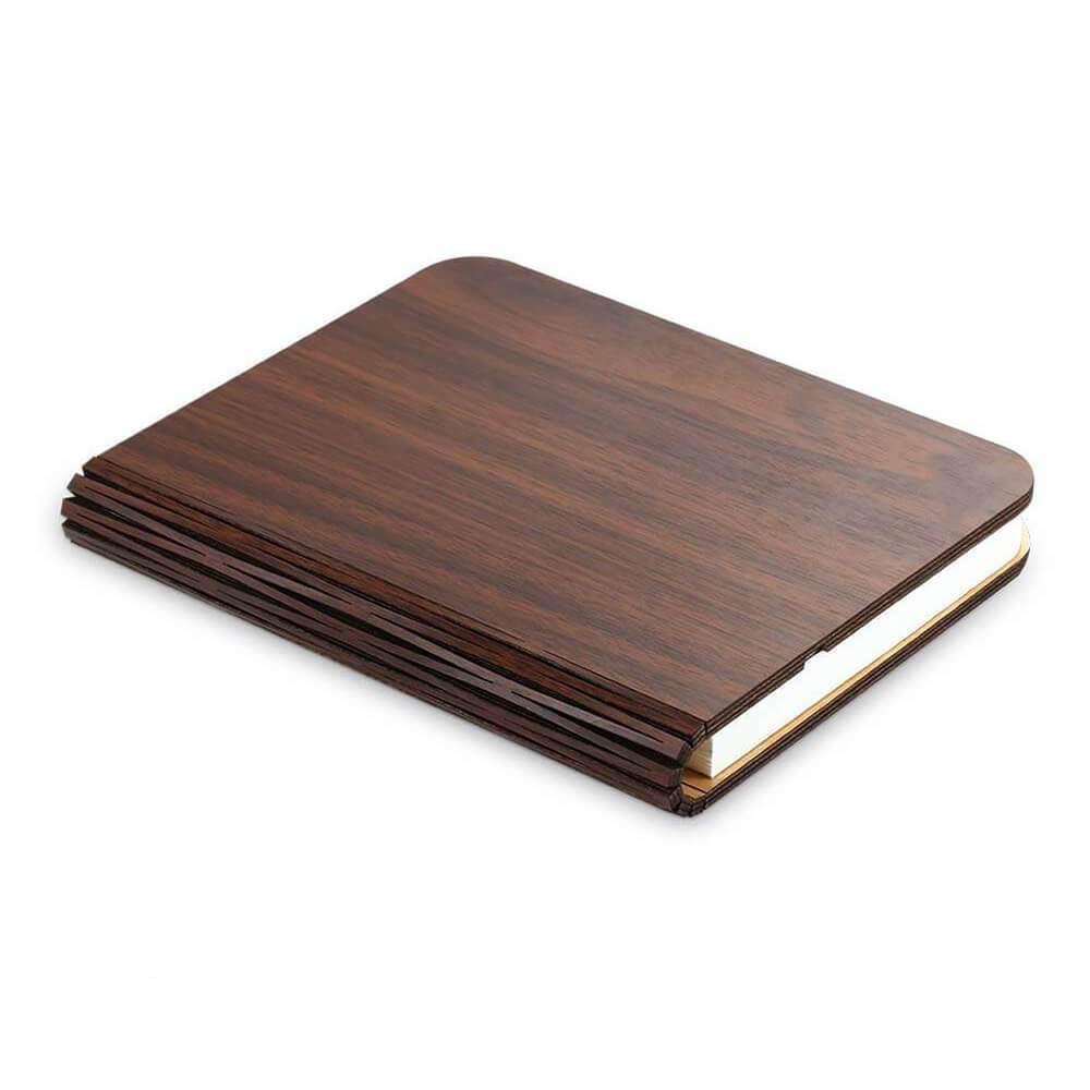 Lampe à poser livre led couverture en bois — vue 4