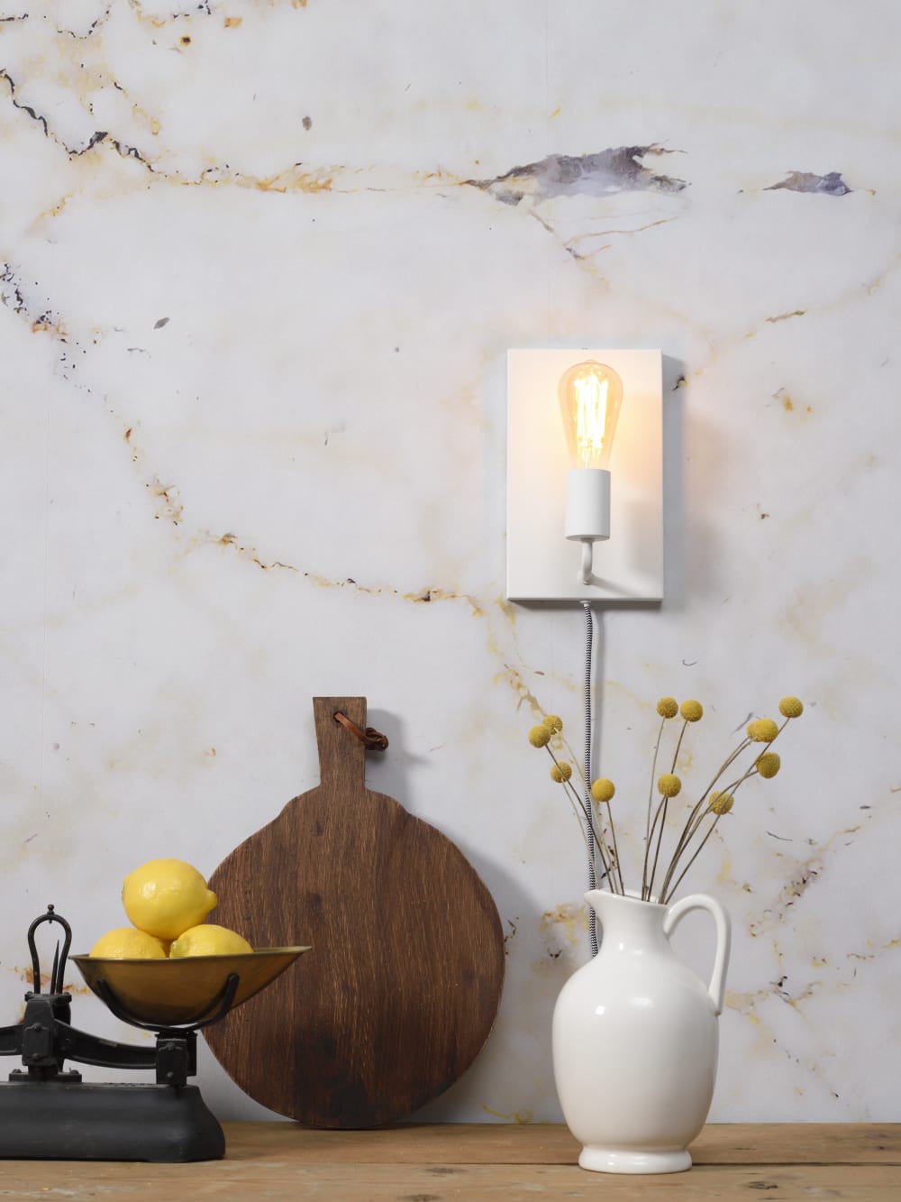 Applique murale en métal blanc H25cm — vue 4