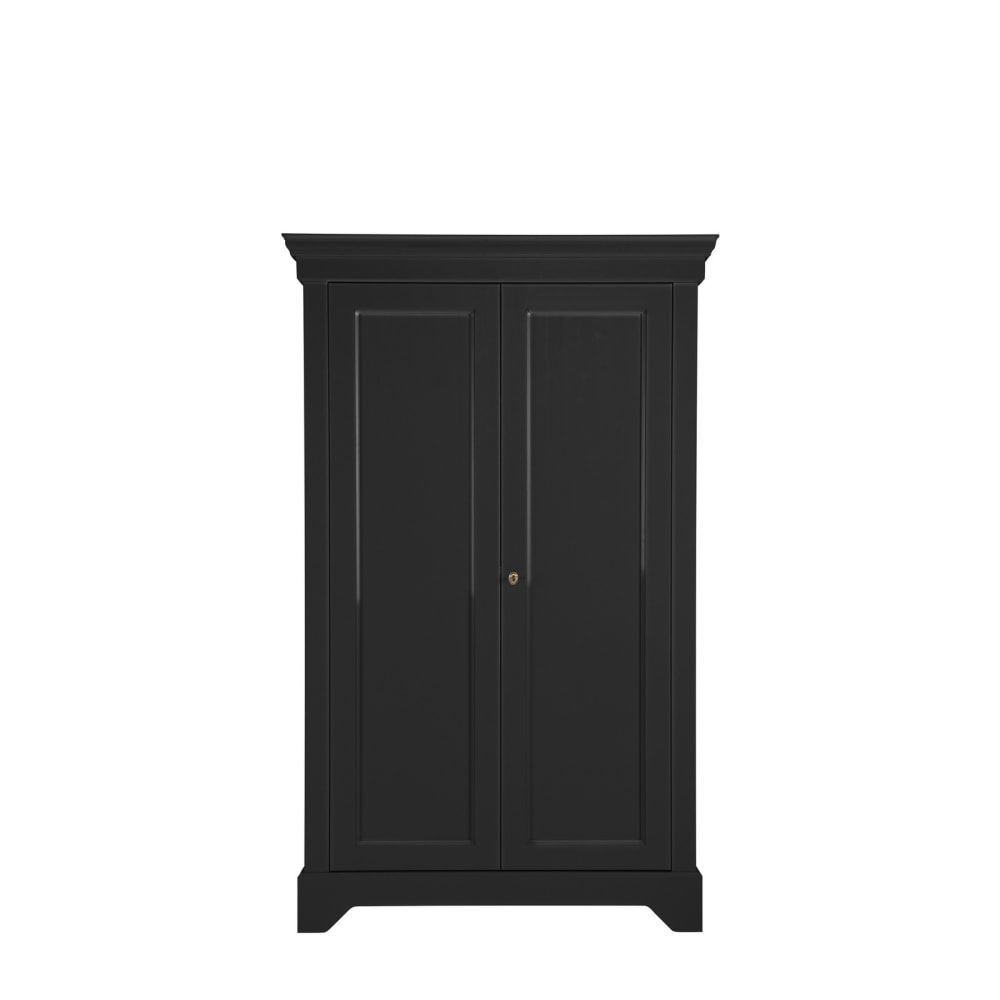 Armoire 2 portes en pin noir