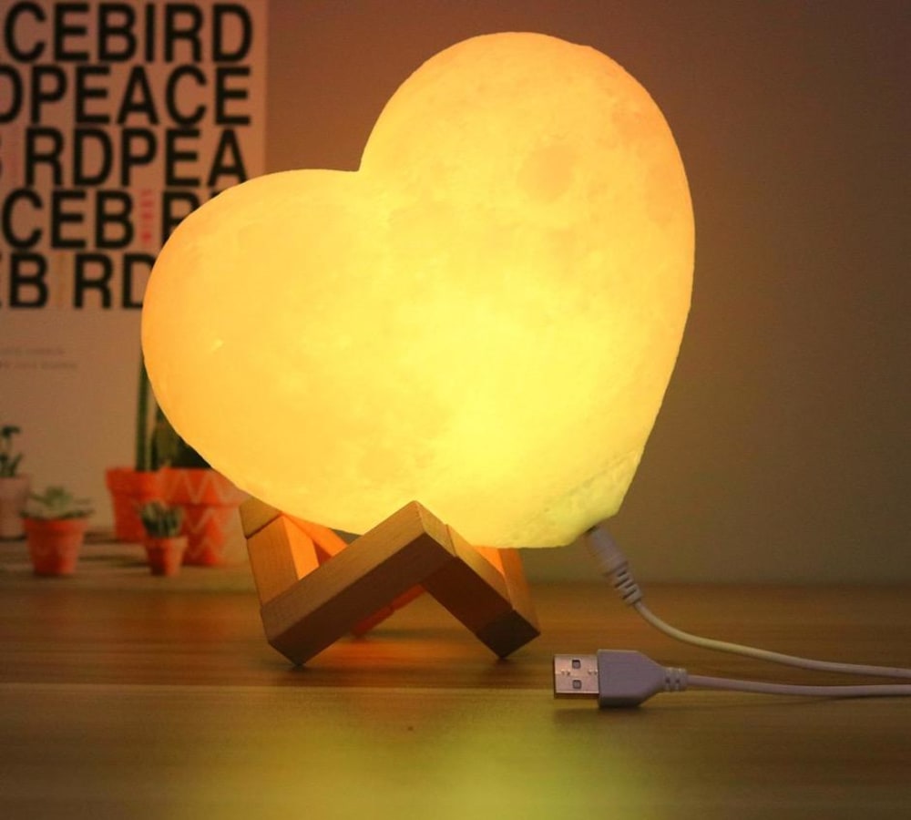 Lampe à poser en forme de cœur — vue 3