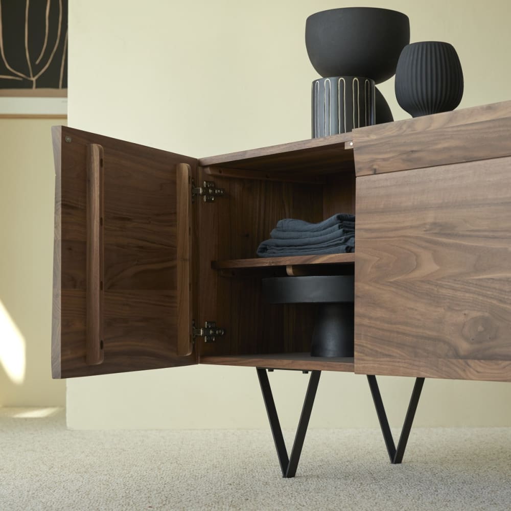 Buffet aus massivem Nussbaum 175 cm - Maisons Du Monde