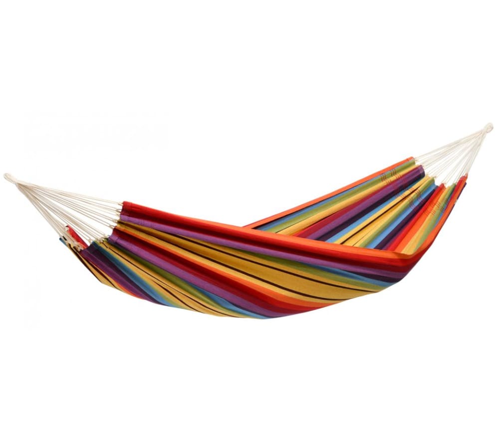 Hamac double en coton arc-en-ciel