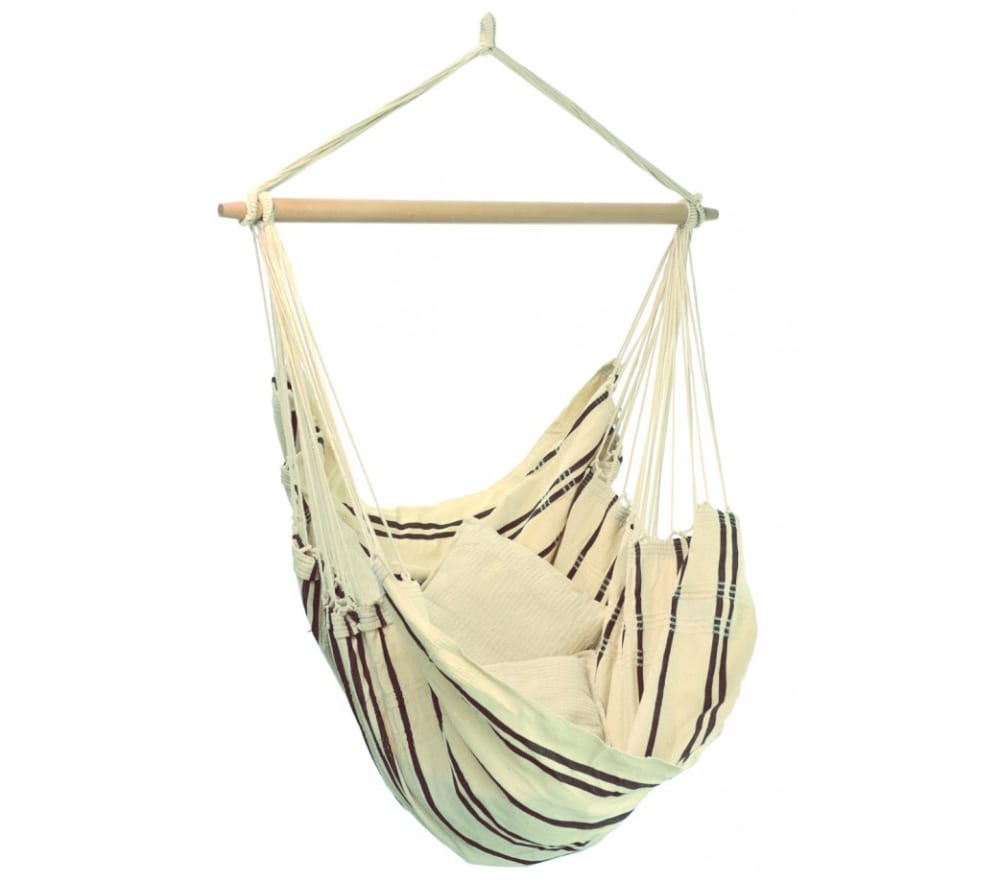 Hamac+chaise+large+en+coton+cappuccino