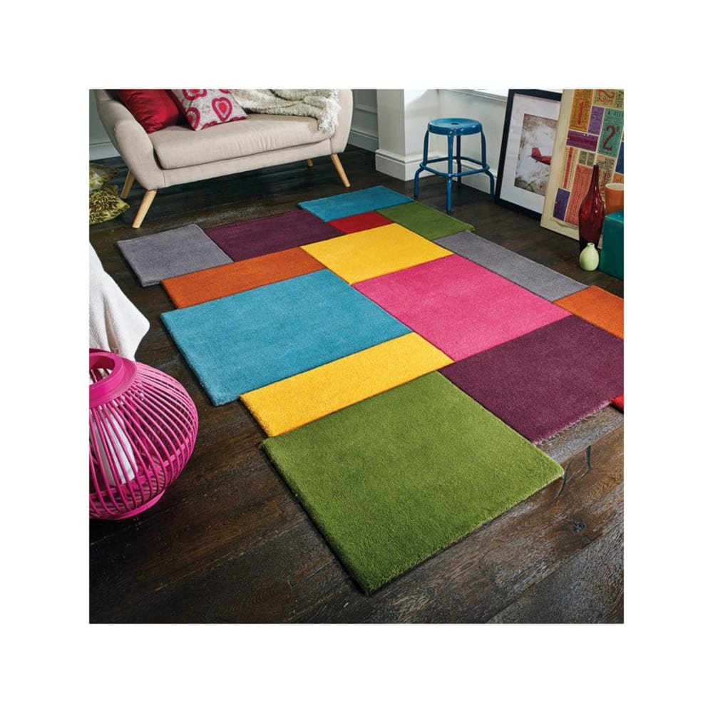 Tapis en laine multicolore 200x290cm — vue 3