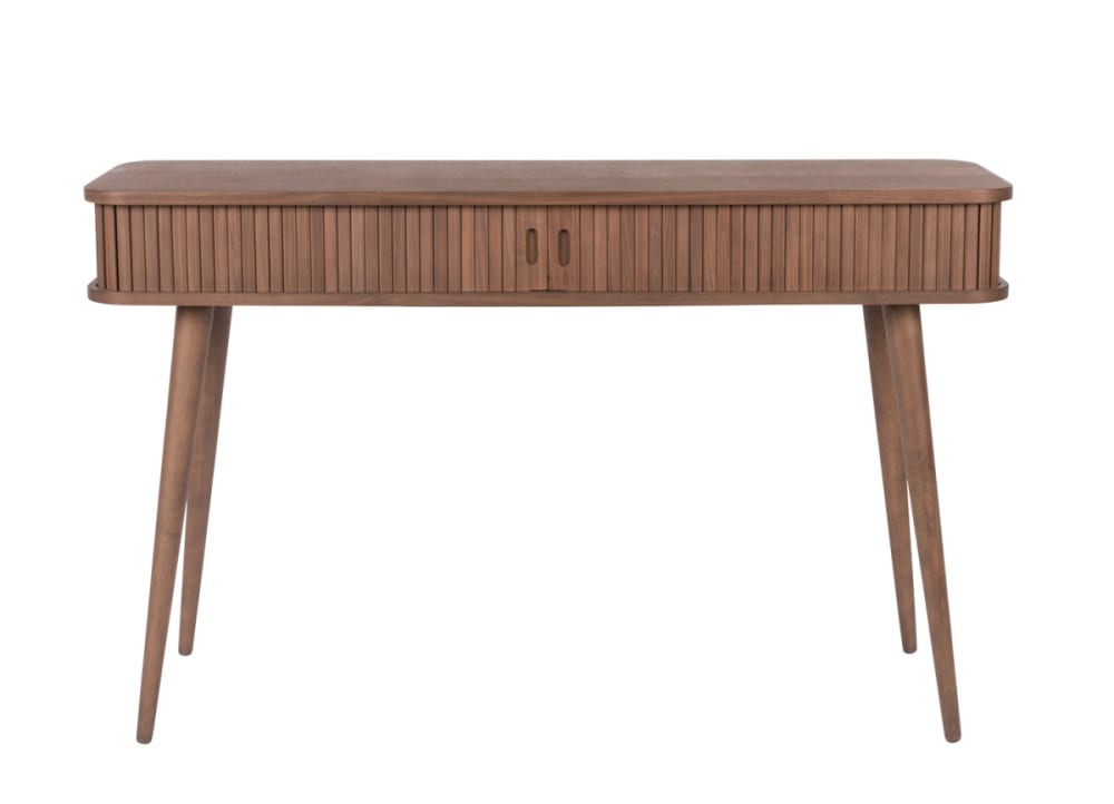 Consola de madera nogal con puertas correderas