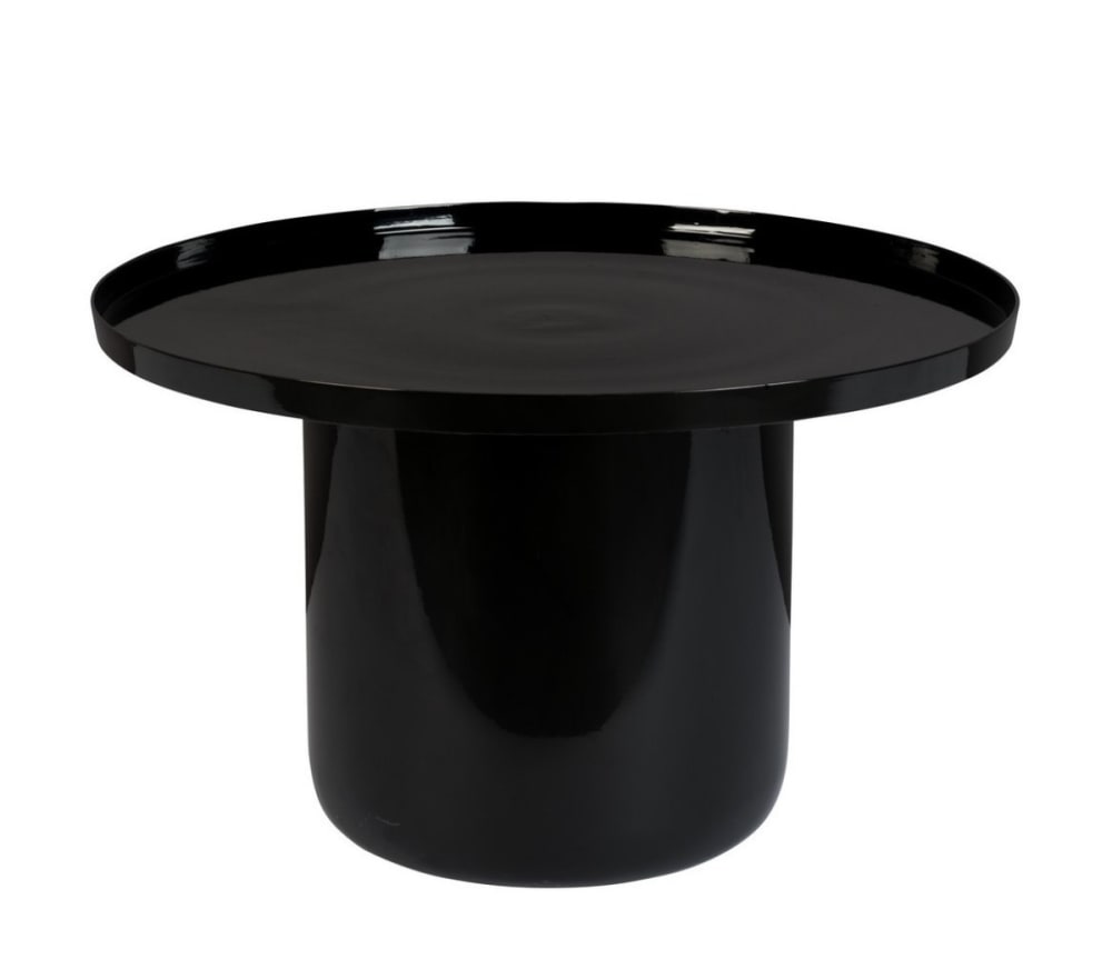 Shiny Bomb - Table basse en m&eacute;tal &oslash;67cm - Couleur - Noir
