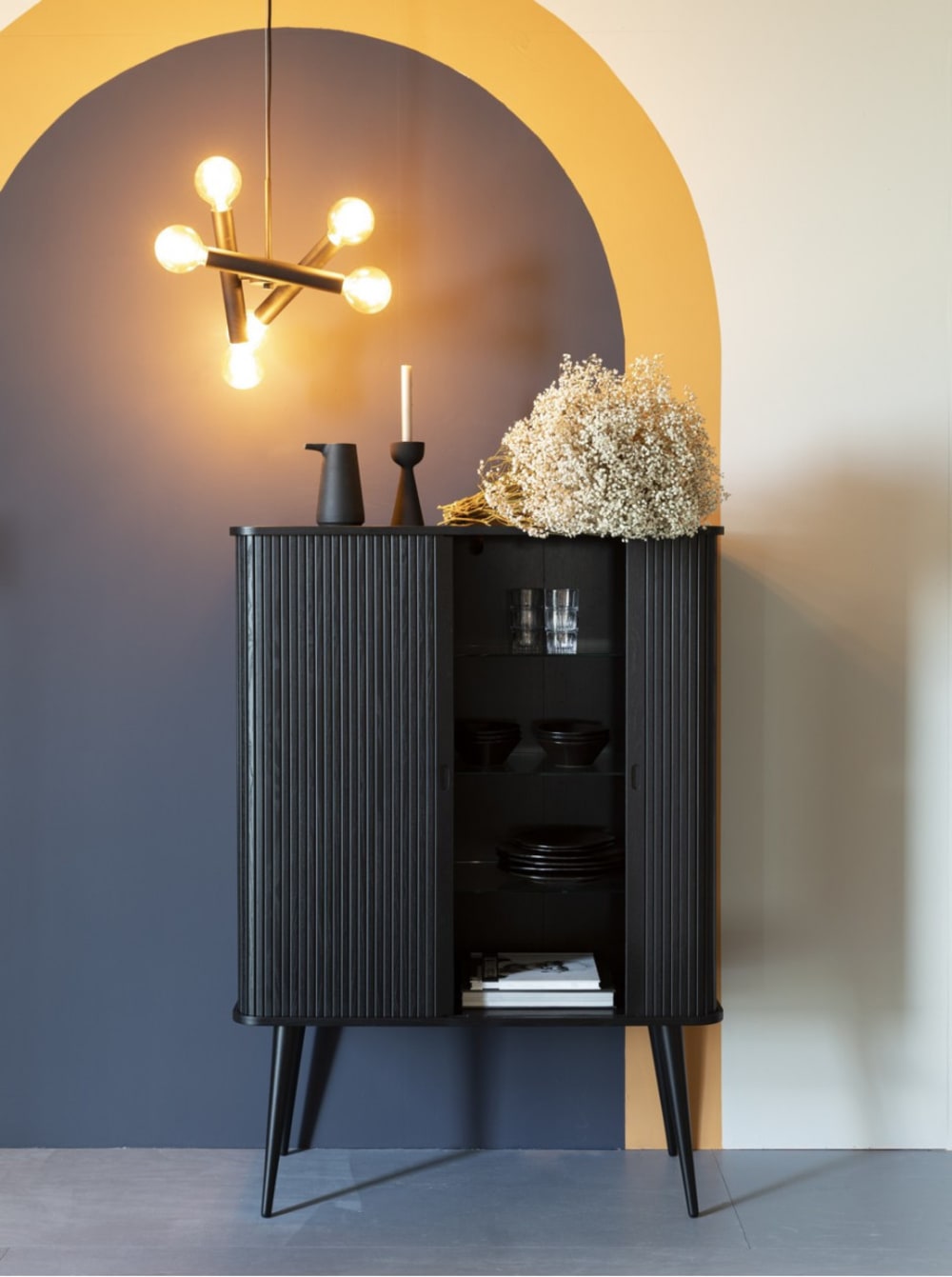 Armadio in mdf con impiallacciatura in rovere nero - Zuiver