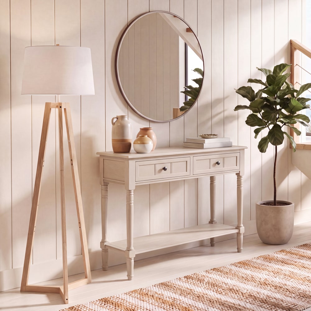 Consoles en pin/mdf, gris vintage - Maisons du Monde