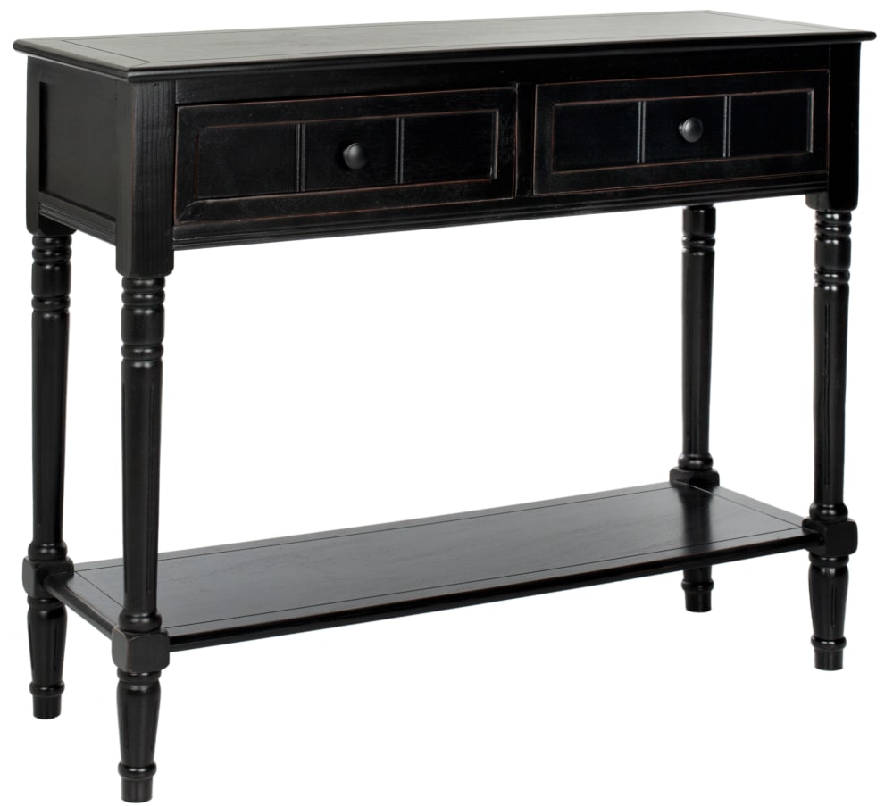 Consoles en pin/mdf, noir Consoles en pin/mdf, noir