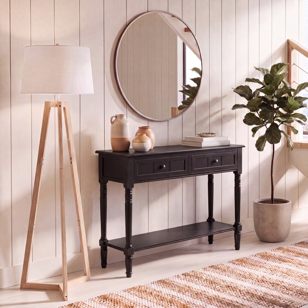 Consoles en pin/mdf, noir - Maisons du Monde