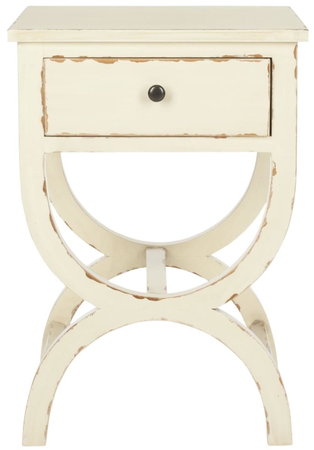 Table d'appoint en peuplier, vanille Table d'appoint en peuplier, vanille