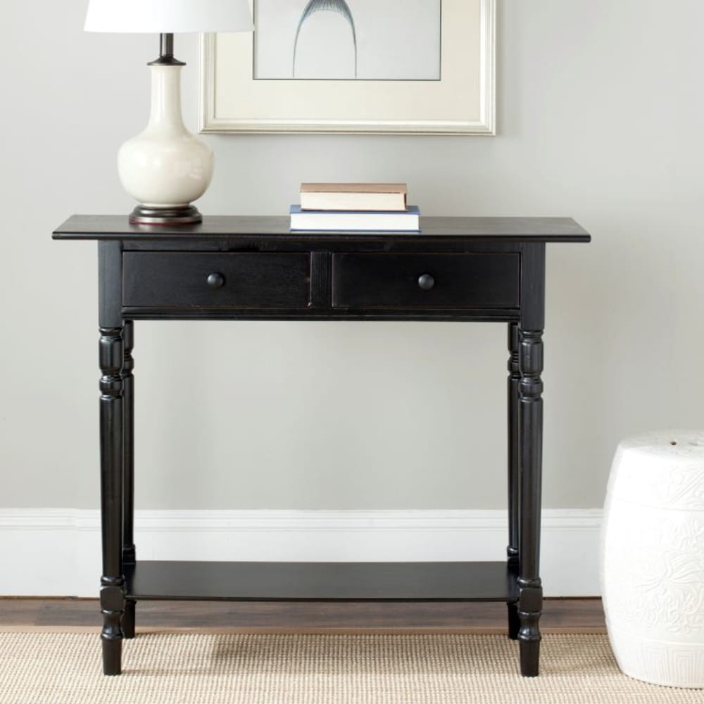 Konsolentisch aus Kiefer/Mdf, Schwarz - Maisons Du Monde
