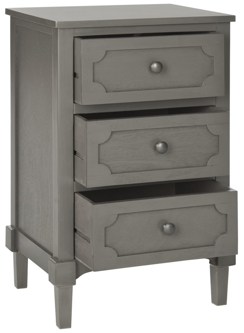 Table d'appoint en pin/mdf/placage bois, gris Table d'appoint en pin/mdf/placage bois, gris