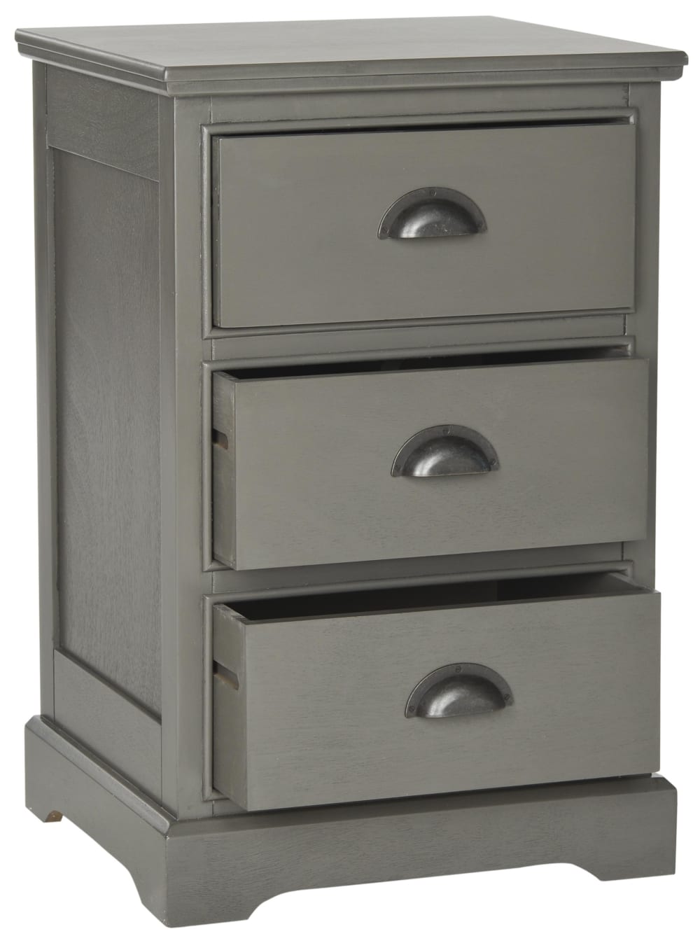 Table d'appoint en pin/mdf/placage bois, gris Table d'appoint en pin/mdf/placage bois, gris