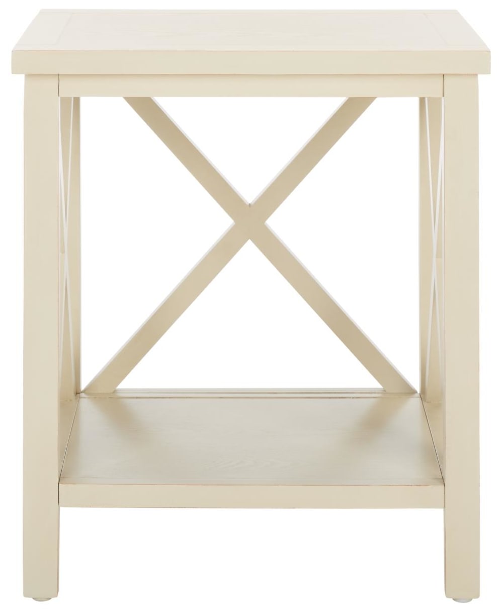 Table d'appoint en bois massif, blanc Table d'appoint en bois massif, blanc