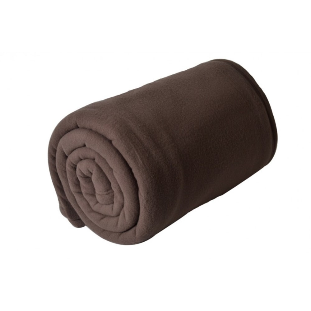 Couverture polyester chocolat 260x240 cm