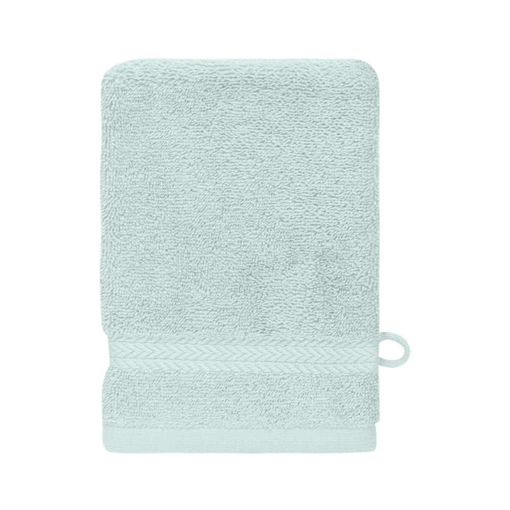 Llot de 3 gants de toilette 550 g/m² bleu arctic 16x22 cm - Maisons du Monde