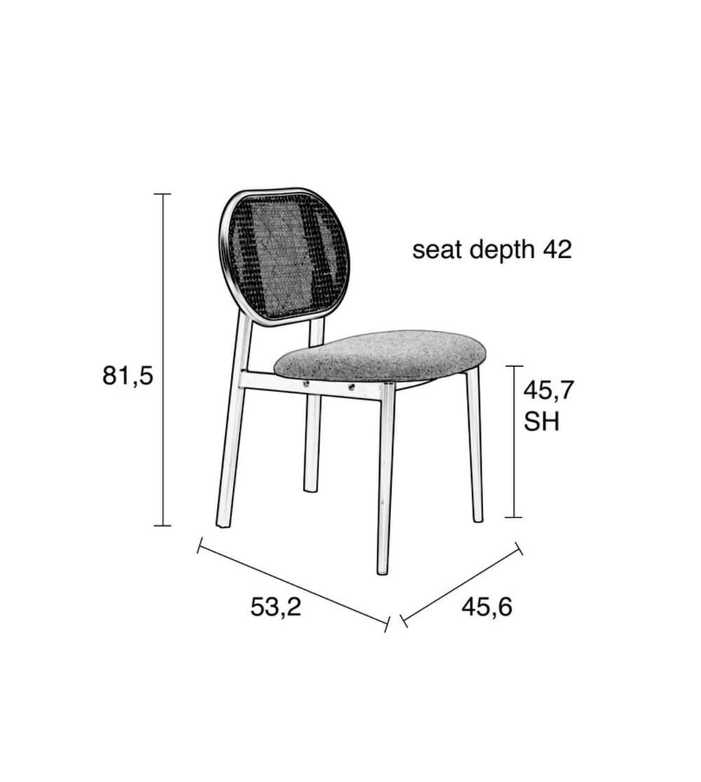 Sedia in rattan naturale - Zuiver