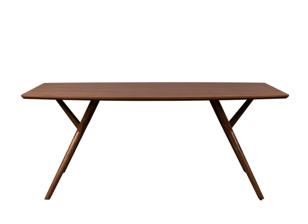 Mesa de comedor de madera oscura de 180 cm
