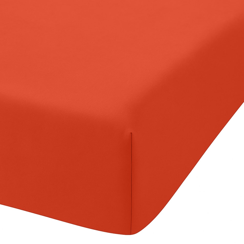 Drap housse en coton bisque 140x200 cm