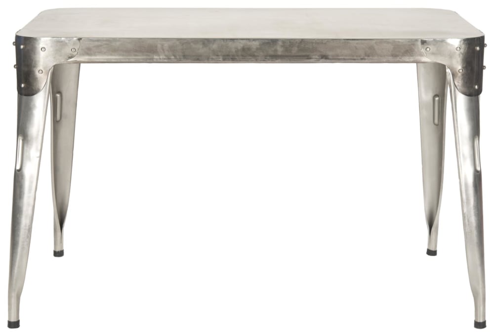 Tables à manger en métal/iron/mdf, argent antique foncé Tables à manger en métal/iron/mdf, argent antique foncé